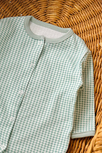 Bamoola 100% Cotton Green Teddy Bear 3-Piece Jumpsuit with Booties (Girl - Boy - Newborn)