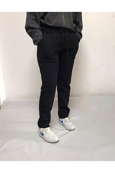 JustBS Ženska zimska crna sportska odjeća, duksovi sa ravnim nogavicama