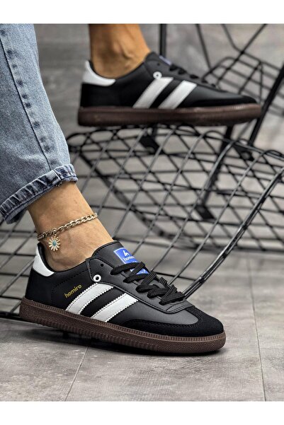 homiro حذاء رياضي برباط للجنسين - أسود - أبيض