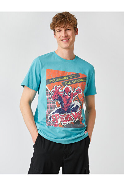 Koton Lizenziertes bedrucktes Spider-Man-T-Shirt