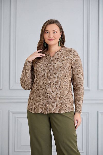 TUSSE Women's Soft Patterned Elegant Plus Size Cashmere Shirt Blouse