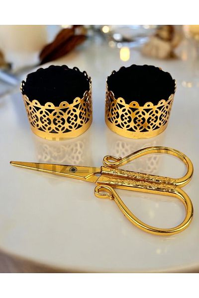 CyzHome Essenza Gold Velvet Raised and Promise Scissors