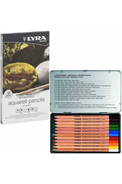 LYRA Rembrandt Aquarell 12 Set - Sulu Boya Kuru Kalem Seti 12 Renk