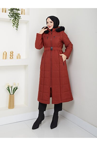 Doque Araboy Şişme Kapitone Kadın Kışlık Kaban Kapşonlu 67058