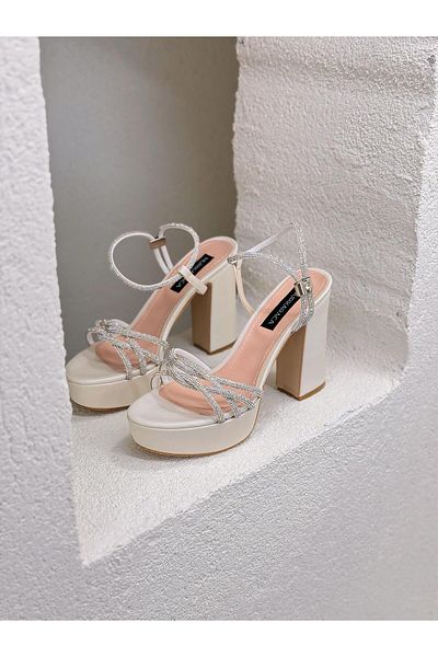 NUR KARACA 24Y9058 - Pantofi de damă cu toc cu platformă de 12 cm