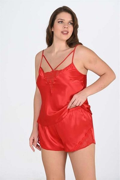 Aria's Closet Plus Size Red Shorts Set 1076