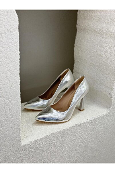 NUR KARACA 24k5756 Γυναικείο στιλέτο με τακούνι 9cm με τύπωμα λέιζερ