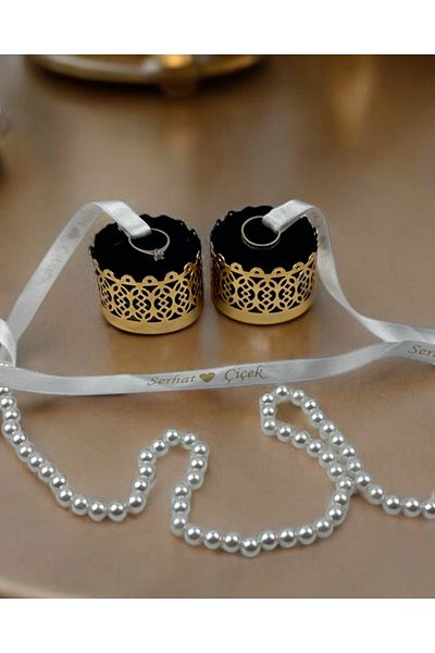 CyzHome Natura Gold Velvet Rises and Promise Scissors Set