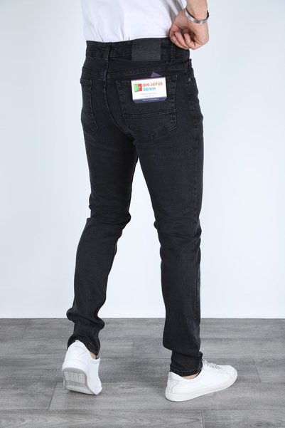 MYRAB DENİM Erkek Siyah Regular Fit Rahat Kesim Denim Siyah Jeans