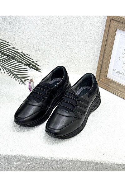 Forelli JULIA HAKİKİ DERİ ORTOPEDİK LASTİK DETAYLI AYAKKABI KADIN