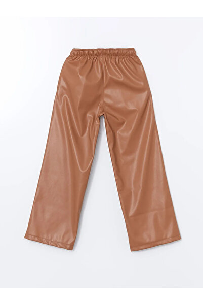 LC Waikiki Lcw Kids Elastic Waist Leather Look Girls' Pants