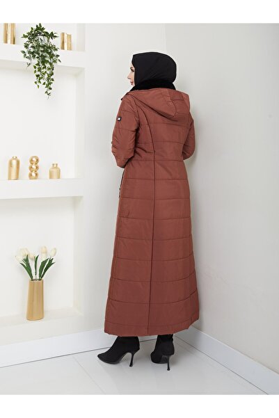 Doque Araboy Şişme Kapitone Kadın Kışlık Kaban Yaka Kürklü 67033