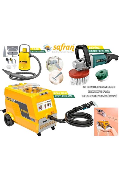 Safran Anafor 12/17 Sıcak Sulu Koltuk Halı Yıkama Makinesi Buhar Makinesi Fır...