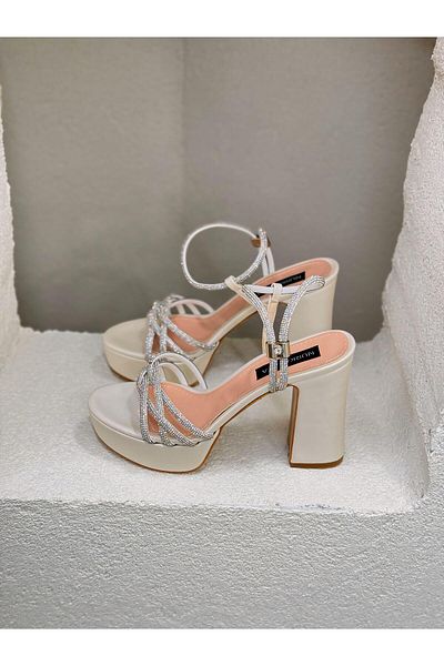 NUR KARACA 24Y9058 - Pantofi de damă cu toc cu platformă de 12 cm