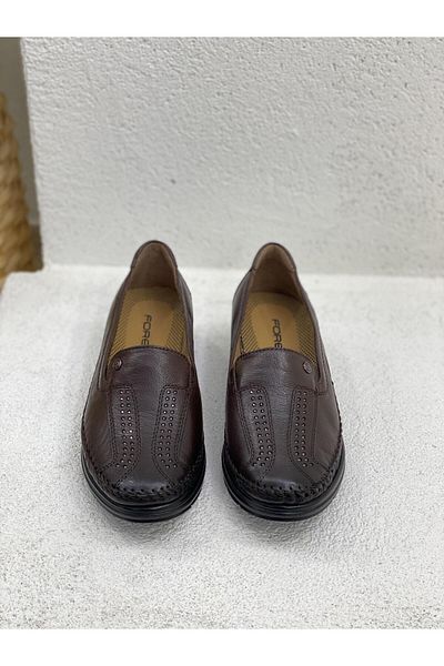 Forelli Morıza 25182 Genuine Leather Hallux Orthopedic Women's Casual Shoes