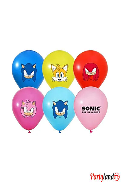 Sonic Temalı Baskılı Balon 10 Adet