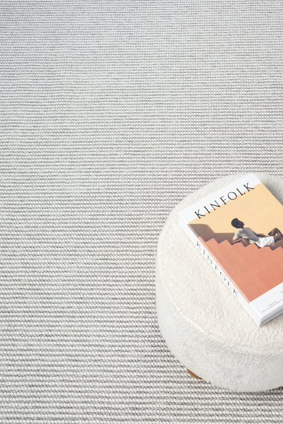Mariesse Home Naturel Bukleli Yumuşak Dokulu Beyaz Gri Iskandinav Koridor Kesme Yolluk Dokuma Halı