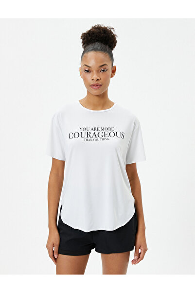 Koton Αθλητικό μπλουζάκι με κοντό μανίκι με στάμπα