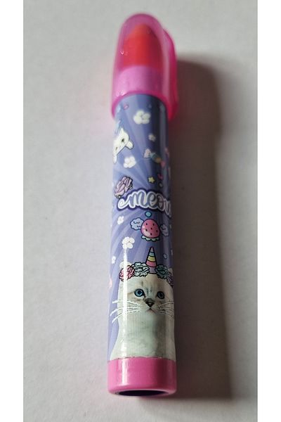 Modellino Model nou Egg-laying Micro RK-300 Girl Ruj Rocket Eraser - Purple Meow Cat Pattern 1buc