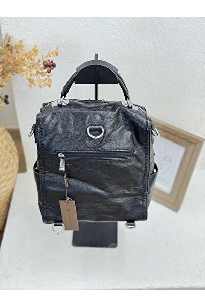 Matthew Cox 1019 Model Leather Women's Bag with Keychain and Gift - Hem, Back, Arm Design