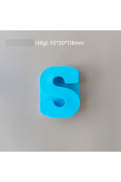 Generic قالب سيليكون راتنج وصابون متوسط الحجم حرف S