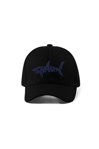 QUATEX Καπέλο με κέντημα Shark – Μαύρο 100% βαμβακερό μοντέλο Unisex Gabardine
