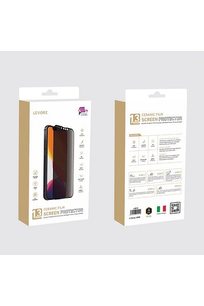 Levore Screen Protector Ceramic for iPhone 13 Pro - Privacy Black