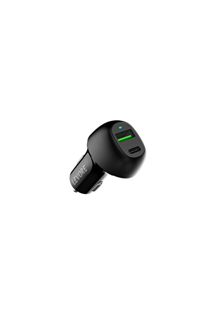 Levore Car Charger 45W USB-C PD and USB - Black