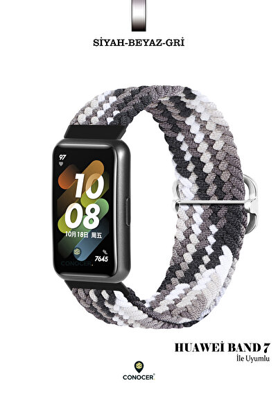 CONOCER New Design Microfiber Woven Mesh Cord Strap Compatible with Huawei Band 7