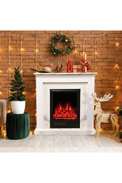 Evoluxe Carrara Bluetooth 8 Renk Alev Işığı Ve Ses Efektli Elektrikli Şömine