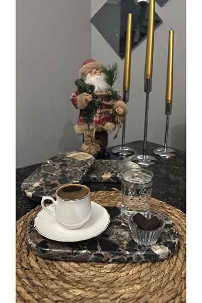 CİHAN MARBLE Terrazo kahve sunumluğu
