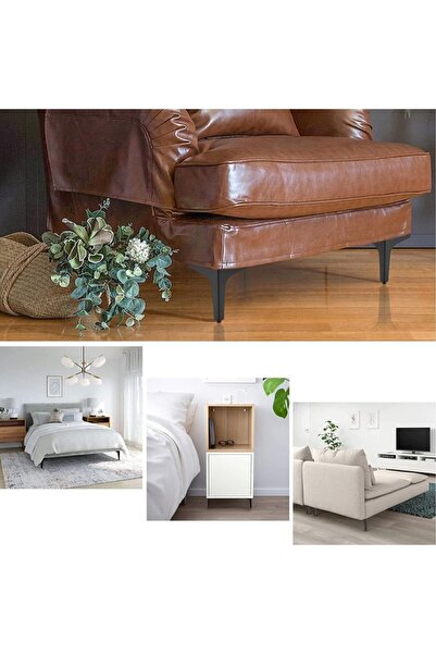 ALBATROS 15 cm Modern Model Black Metal Furniture, Cabinet, Sofa, Tv Unit Legs (4 Pcs)-Robot Vacuum Cleaner