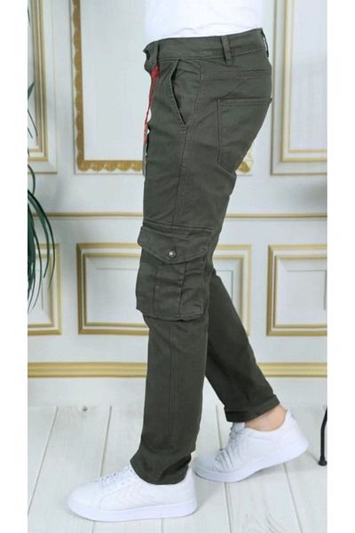 ManKlas Men's Jagger Pants Cargo Commando Pocket Detailed Straight Leg Men's Jogger Sweatpants Trousers