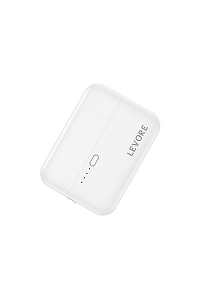 Levore PowerBank 10000mAh Fast Charging with 2 USB Ports - White