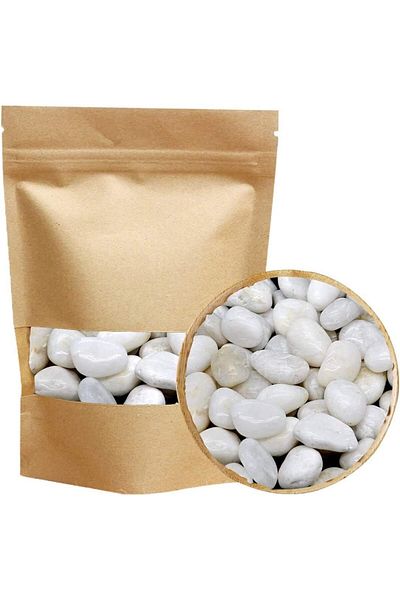 Generic White Pebbles Stones Large Natural Decorative Polished 2.2lbs (1 KG) 1" - 1.5" Size