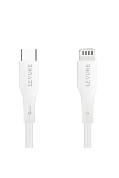 Levore USB-C to Lightning Cable MFI Certified TPE 1.8m - White