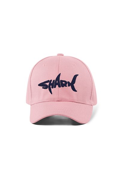 QUATEX Shark Embroidered Hat – Pink 100% Cotton Gabardine Unisex Model