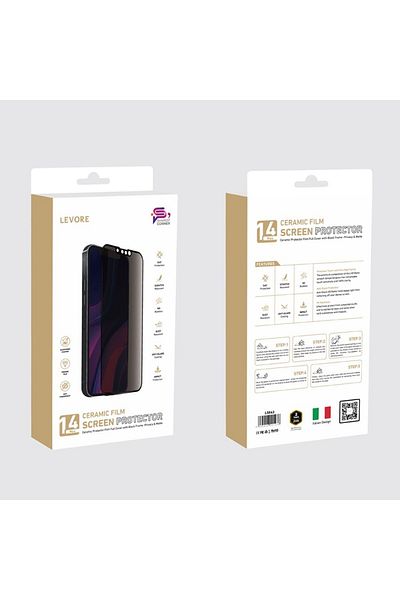 Levore Screen Protector Ceramic for iPhone 14 Plus - Privacy Black