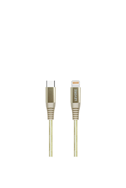 Levore Cable Type-C to iPhone 1m Nylon Braided - Gold