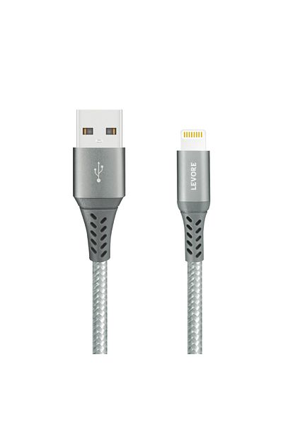 Levore USB to Lightning Nylon Cable MFI Certified 1.8m - Gray