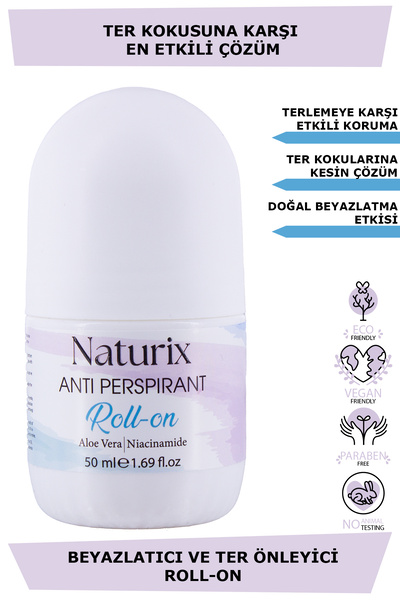 Naturix Ter Ve Koku Önleyici Aloe Vera Roll-on 50 ml