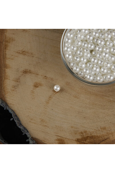 Kanguroom Бяла пластмасова перла 6 мм 500 грама