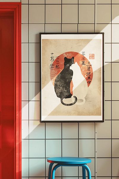 Taranist Poster - Japanese Art Cat Cat Decor