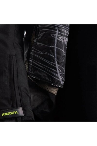 Prosev At2202 Long 4 Mevsim Motosiklet Montu Yeşil Gri