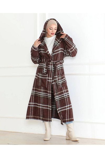 Nevayla Moda Winter Pattern Lumberjack Belted Cap / Red - F0505