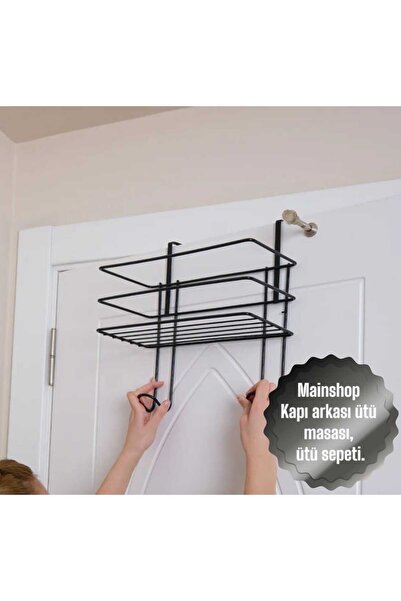 MAİN SHOP BEYAZ RENK Paslanmaz Kapı Arkası Ütü ve Ütü Masası Tutucu, Organize...