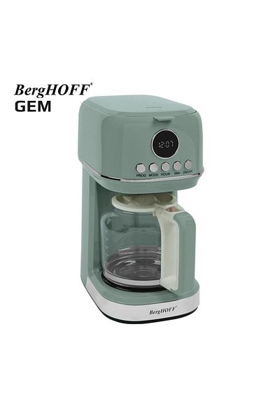 Berghoff Gem Retro 15 Cup Mint Green Filter Coffee Maker - 7950401