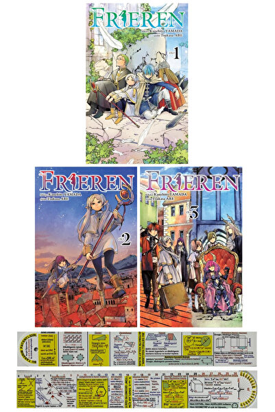 Marmara Çizgi Yayınları Frieren 1-2-3. Ciltler Manga Seti + Mat. Öğreten Cetvel