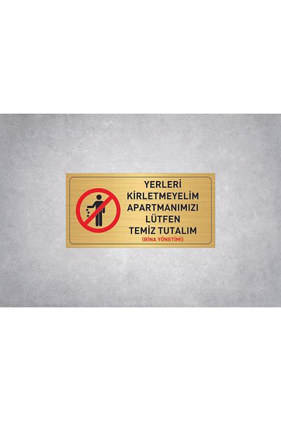 sıradışıhediyem لا ترمي القمامة في الأماكن المكتوبة على ورقة معدنية