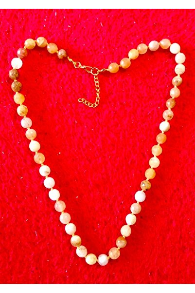 PİRAMİGO Sitrin Taşı Dügümlü Kolye Bereket Enerji Şıklık